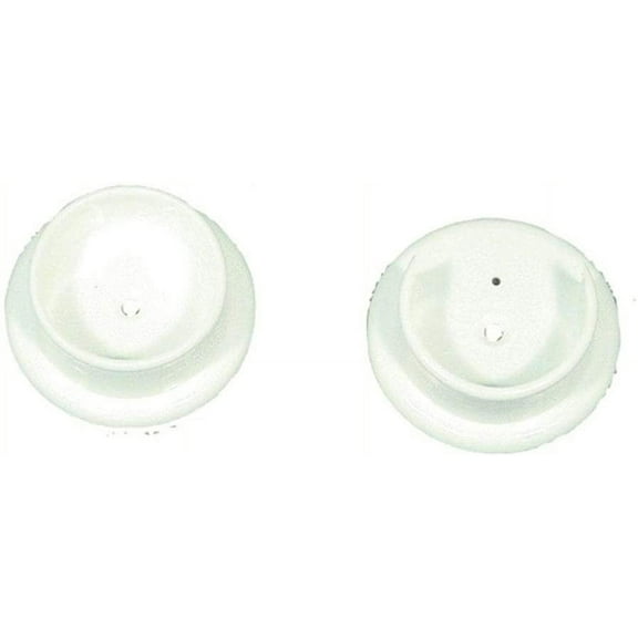 Knape & Vogt Pole Socket - Durable Plastic, White, Includes Screws - 2 Pack