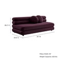 thumbnail image 4 of Modway Jubilee Modular Performance Velvet Armless Loveseat in Mulberry, 4 of 10