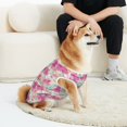 thumbnail image 5 of Pofeuu Purple Watercolor Flowers Print Dog Clothes Fashionable Sleeveless Pet Vest Cotton Dog Shirt, Ideal for Small, Medium, and Large Breeds-5X-Large, 5 of 7