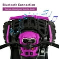 thumbnail image 5 of BKIRNP Pink 24V Kids Ride-On ATV Off-Road Quad Car 5mph Electric Car with 2 Speeds and Bluetooth Music, 5 of 10