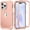 Rosegold, variant on for iPhone 14 Pro Max Case, Slim Dual Layer 3 in 1 Heavy Duty Protection Hybrid Hard PC Soft Silicone Rugged Bumper Anti Slip Full-Body Protective Cases for iPhone 14 Pro Max, Red
