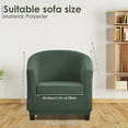 thumbnail image 2 of Jokapy Stretch Club Armchair Cover, Washable Tub Chair Slipcover with Seat Cushion Cover, Green, 2 of 10