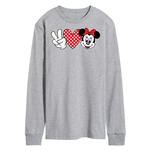 Mickey & Friends - Peace Love Minnie - Men's Long Sleeve T-Shirt