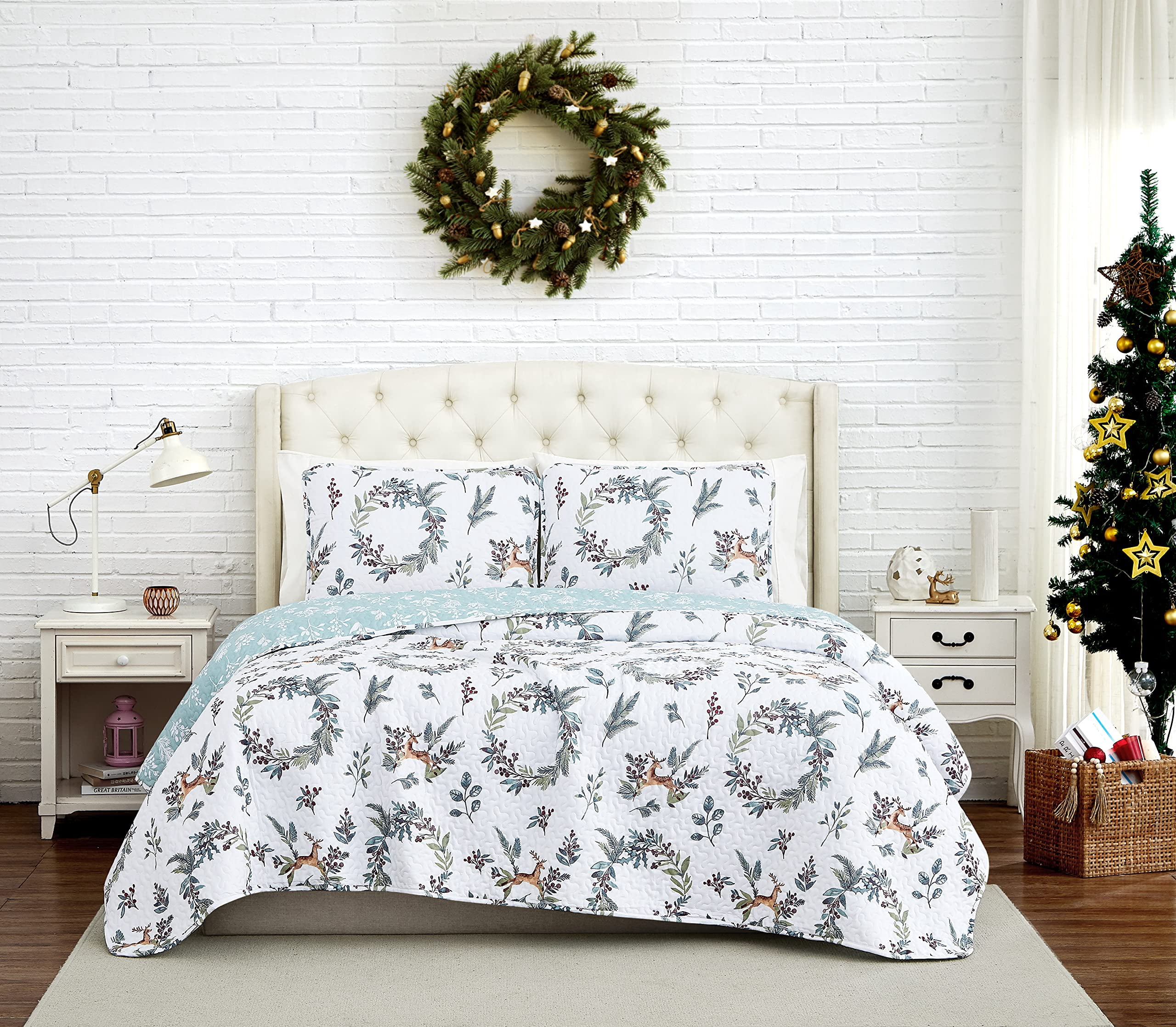 Southshore Fine Living, Inc. Happy Holidays Christmas Soft Bedding Set, King/California King