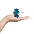 thumbnail image 3 of Train Cremation Urns For Human Ashes Adult Female Combo - 1 Large & 4 Keepsake Blue Urns For Adult Male - Burial Memorial Urn For Ashes For Women, Blue Mini Urn For Mom (10 & 3 Inch), 3 of 7