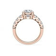 thumbnail image 2 of 1.70 Carat Excellent Oval Cut Natural Diamond Solitaire with Accents Beautiful Ring for Anniversary Solid 18K Rose Gold Size 4.5, 2 of 8