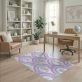 thumbnail image 2 of ODIKA Kawaii Galaxy Tie Dye Shaped Floormat Pink Mermaid Playful for Playroom, Bedroom, Reading Nook, Pet Friendly & Kids Safe Play, 2 of 7