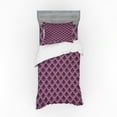 thumbnail image 2 of Ambesonne Floral Bedding Set 4 Pcs, Rococo Mandala Style, Queen, Coral and Dark Purple, 2 of 3