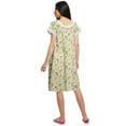 thumbnail image 4 of Moomaya Printed Short Sleeve Knee Length Nightdress Round Neck Sleepwear Gown, 4 of 5
