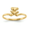 14k Childs Polished Teddy Bear Ring Size 5