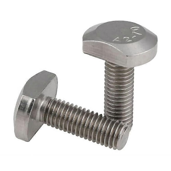 M5 M6 M8 M10 M12 T Bolts T Screw Square Screws Head 304 Stanless Steel GB37 Hammer Head Bolts for TSlot(12mm,M5(20pcs))