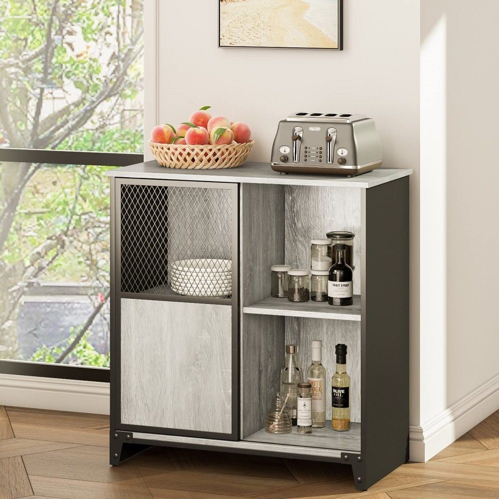 Armoire à Bijoux Murale COSTWAY Avec LED - 4 Tiroirs, 4 étagères, Miroir Rabattable - Verrouillable - Blanc - 12