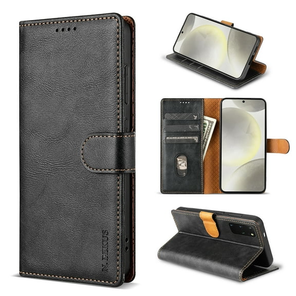 for Google Pixel 6 Pro Wallet case with RFID Blocking Credit Card Holder,Flip Book Kickstand PU Leather Magnetic Closure Protective Cover Women Men for Google Pixel 6 Pro Phone Case,Black