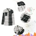 thumbnail image 3 of Womens Flannel Plaid Shirts Oversized Button Down Shirts Blouse Tops, 3 of 7