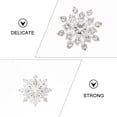 thumbnail image 3 of CUITING 20pcs Silver Crystal Snowflake Pearl Rhinestone Applique Embellishments, 3 of 7