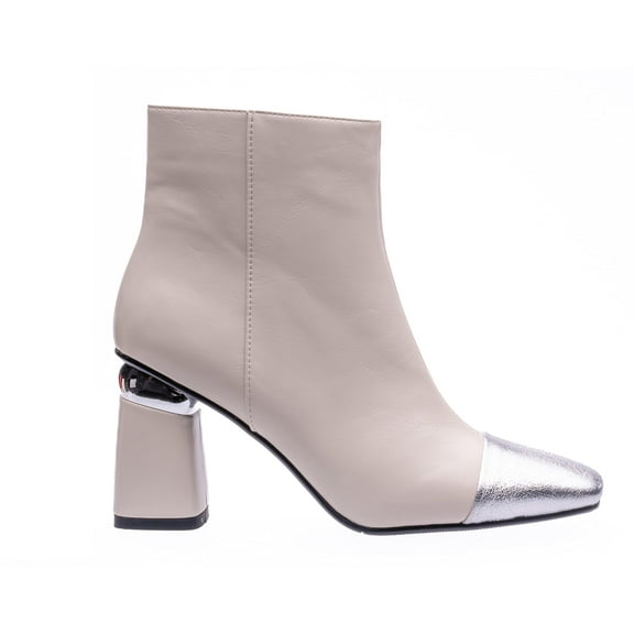 Ninety Union Italy Short Bootie With a Trim Toe, Offwhite, 11