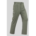 thumbnail image 4 of Hiking Pants Men Pants Authentics Mens Relaxed Fit Stretch Cargo Pant Cargo Pants for Men Men Casual Faddish Solid Zipper Multiple Pockets Pants Trousers Work Clothes Army Green M, 4 of 5