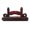 Rouge, variante sur YAOMOBB Cadre Ventilateur Base Style Rétro Support Pliant Bord Lisse Haute Stabilité Cadre en Bois Base Outil d'Affichage Décoration de Bureau