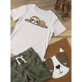 thumbnail image 3 of Cute Baby Sloth Sleeping T-Shirt Toddler -Image by Shutterstock,  3 Toddler, 3 of 4