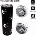 thumbnail image 2 of Witch Tumbler with Lid and Straw-Gothic Decor-Stainless Steel Insulated-Witchy Gifts-Skinny Halloween Tumbler for Women Daughter Girlfriend Teenage Girls-Travel Iced Coffee Cup Mug-20 oz Tumbler, 2 of 5