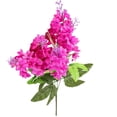 thumbnail image 4 of 1 Bundle Artificial Flowers, Fake Silk Hyacinth Flowers, UV Resistant Bulk for Wedding, Plastic Memorial Bouquet for Home Decoration, No Fade Florals, Blooms Table Centerpieces Decor, 12.99 in,Rose, 4 of 6