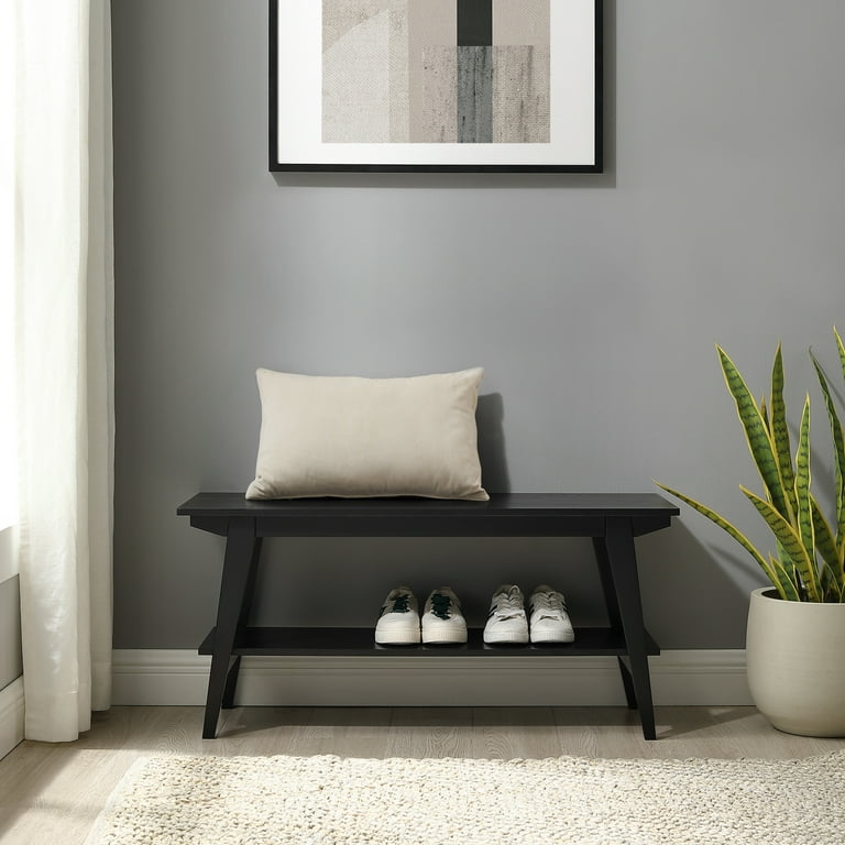 Black entryway bench farmhouse discount