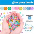 thumbnail image 4 of 1900Pcs Glow in the Dark Pony Beads Mix 9 Colors Glow Pony Beads Luminous Beads Bulk Acrylic Hair Be, 4 of 5