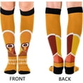 thumbnail image 2 of FREEAMG Thanksgiving Turkey Compression Socks for Men & Women Knee High Stockings for Running, Sport, Hiking & Travel, 2 of 7