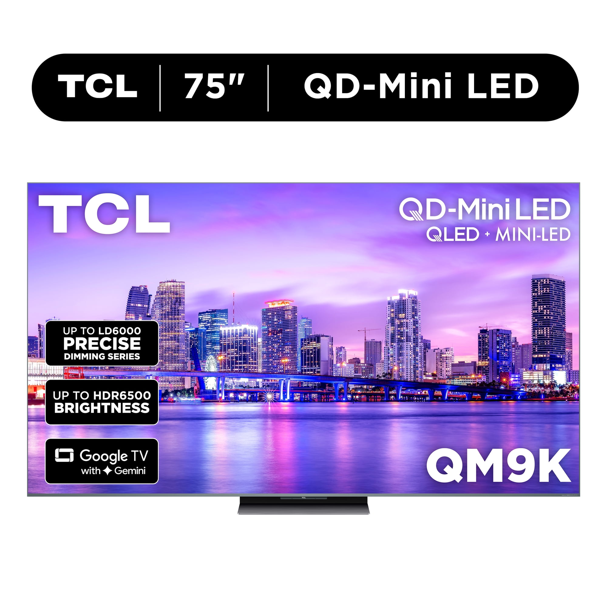 TCL 75" Class QM9K Series QD-Mini LED QLED 4K UHD Smart Google TV with Gemini (NEW 2025) - 144Hz, Local Dimming, CrystGlow WHVA Panel - 75QM9K