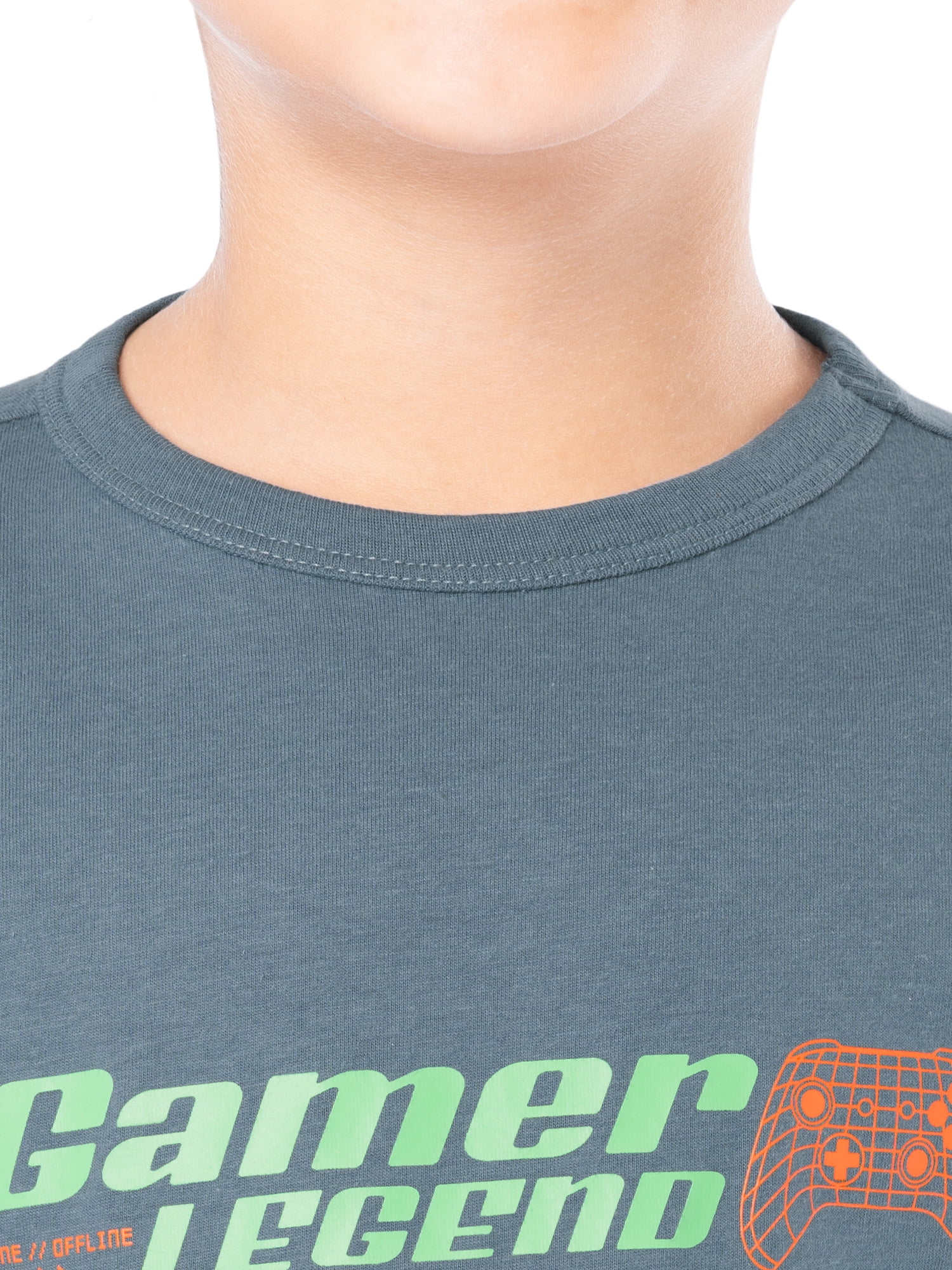 Wonder Nation Boy's Short Sleeve Elevated Graphic T-Shirt, Sizes 4-18 & Husky