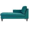 thumbnail image 2 of Modway Empress Left-Arm Upholstered Polyester Fabric Chaise in Teal Blue, 2 of 3