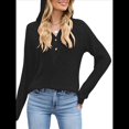 thumbnail image 2 of Camisetas de Larga para Mujer, Sudaderas con Capucha de Moda con Bolsillo de Canguro, Sudaderas de Otoño Negro XXL, 2 of 8