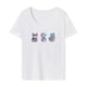 thumbnail image 1 of Camiseta para mujer Ropa de verano Camisa con cuello redondo para viajes, vacaciones, caminar, compras L, 1 of 7