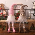 thumbnail image 4 of SUSUchens - Muñeco de peluche de gnomo navideño sin rostro, con patas largas y nariz redonda, adorable muñeco de peluche de gnomo festivo para decoración navideña, color rojo, 4 of 8