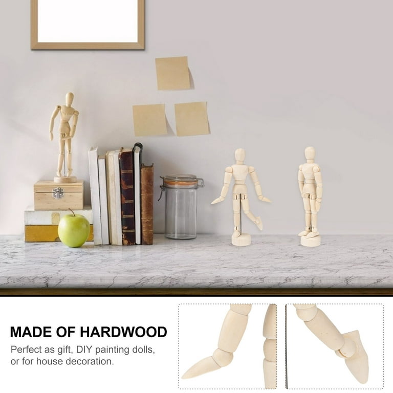 3pcs Model Drawing Figure Model Wooden Mannequin for DIY Decor Playing