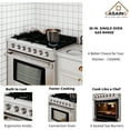 thumbnail image 5 of CASAINC 36 in. 6.0 cu. ft. Front Control Freestanding Gas Range with Oven in Stainless Steel, 5 of 9