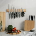 thumbnail image 7 of Linoroso 16.5'' Magnetic Knife Bar, Powerful Beech Wood Magnetic Knife Strip Knife Rack for Kitchen Knives & Tools, 7 of 7