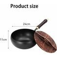 thumbnail image 7 of Usceshonn Iron Pot, Uncoated Thick Iron Pot, Hand-Forged Non-Stick Pan, With Lid And Spatula, Easy To Clean for Baking, Cooking, Stewing, 7 of 7