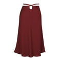thumbnail image 7 of Idoravan Women's Basic Versatile Skirt Womens Casual Fashion Solid Color Zipper Skirt Sexy Lace Navel Temperamental Commute Skirt, 7 of 7