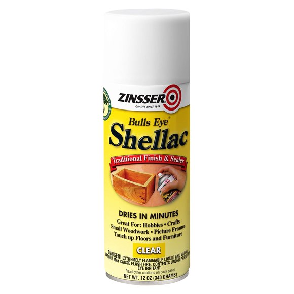 Spray Zinsser 408 Bulls Eye Shellac Traditional, 355 ml, transparente