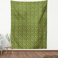 thumbnail image 3 of Floral Fabric by the Yard, Continuing Print of Spring Season Pattern with Blooming Flowers, Decorative Upholstery Fabric for Chairs & Home Accents, Apple Green and Multicolor by Ambesonne, 3 of 4
