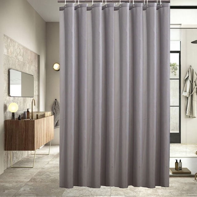 Jinsinto Homehold Waterproof Polyester Shower Curtain with Hooks - Grey, (180 x 200cm)