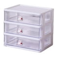 thumbnail image 3 of Desk Organizer with Drawer Desk Storage Boxes Container Makeup Holder Jewelry Cabinet Office Tabletop Organization Tidy for Countertop Drawers White, 3 of 9