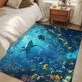 thumbnail image 4 of Ocean Shark 3x5 Area Rugs for Living Room, Underwater World Coral Fish Summer Fantasy Non Slip Floor Mat Washable Low-Profile Indoor Carpet for Bedroom, Dining Room, Bathroom, 4 of 9
