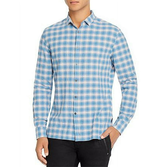 John Varvatos MIDNIGHT Fulton Slim Fit Long Sleeve Sport Shirt, US Large