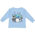 thumbnail image 3 of Inktastic Cute Blue Octopus Drumming Boys or Girls Long Sleeve Toddler T-Shirt, 3 of 5