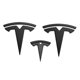 thumbnail image 1 of [QD] 3x Matt Svart T-Logo Huvemblem Tesla Model Y, 1 of 4