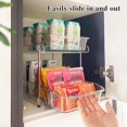 thumbnail image 3 of Organizador de 2 niveles debajo del fregadero para baño y cocina, organizador de almacenamiento extraíble con divisores, ideal para organizar armarios, tocadores de baño, gabinetes, almacenamiento, 3 of 8
