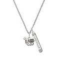 thumbnail image 1 of Delight Jewelry Silvertone Large Yellow Jacket - Mascot Silvertone Courage Strength Wisdom Honesty Bar Charm Necklace, 23", 1 of 4