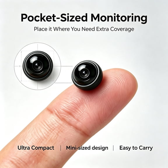 4K UHD Mini WiFi Security Camera, Small Wireless Surveillance Cam with Night Vision, Motion Detection, Remote Phone View for Home Car Office Monitoring